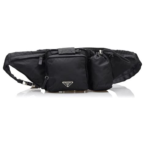 prada tessuto montagn nero|PRADA Tessuto Nylon Montagna Belt Bag Black .